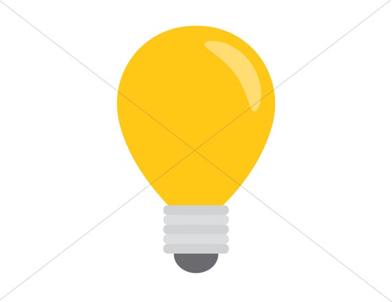 Rainbow Light Bulb Clip Art Set | Solid Color Lightbulb Graphic Design ...