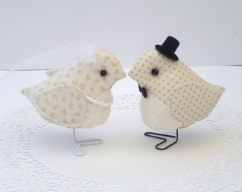 Bride and Groom Wedding Birds