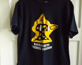 Vintage 80s SACRAMENTO FRISBEE Wizards T Shirt sz M
