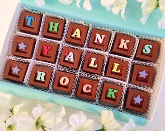 Thanks Ya'll Rock - Thank You Chocolate Gift - Unique Chocolate Thank You Gift