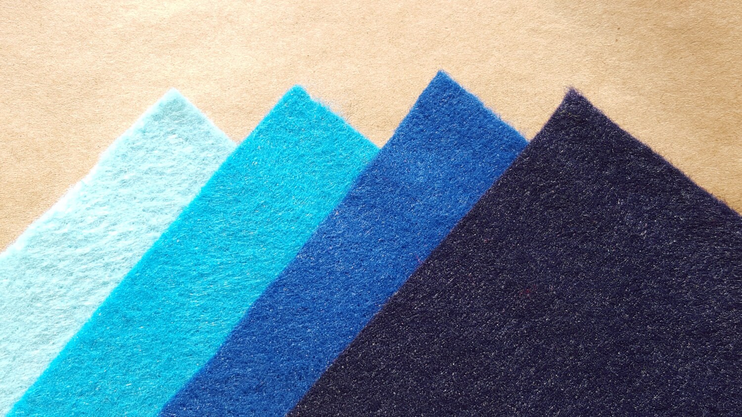 8 pack SET acrylic felt BLUE TONES 8 x