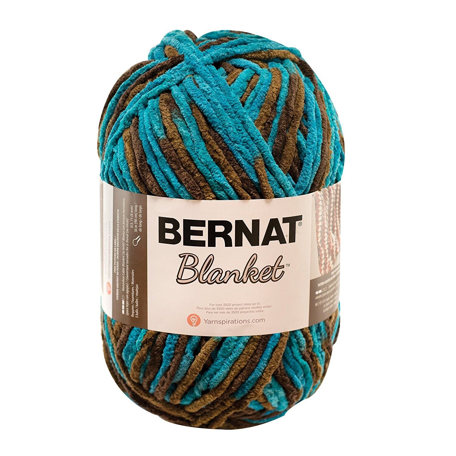 Bernat Big Blanket Yarn Mallard Wood Large Skein 300 Grams