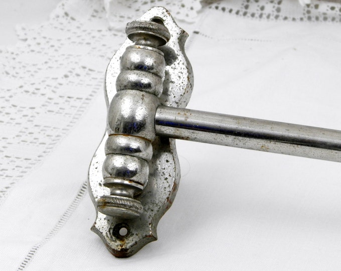 Antique French Articulated Chrome Plated Copper Towel Rack, Bathroom, Retro Vintage Home Interior, Diy, Hook, Boudoir, Kitchen, Tea Towel Antique French Articulated Chrome Plated Copper Towel Rack, Bathroom, Retro Vintage Home Interior, Diy, Hook, Boudoir, Kitchen, Tea Towel