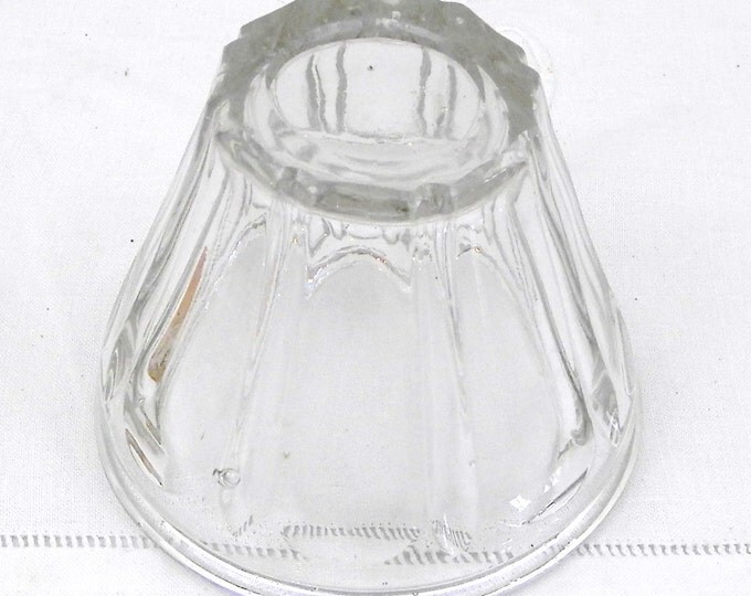 Antique French Thick Glass Traditional Tapered Faceted Glass Jam Jar, French Country Decor, Shabby Chic, Chateau Decor, Kitchen, Jelly Pot Antique French Thick Glass Traditional Tapered Faceted Glass Jam Jar, French Country Decor, Shabby Chic, Chateau Decor, Kitchen, Jelly Pot