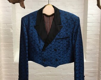 vintage men's tuxedo jacket // evening formal bolero jacket // 1950s