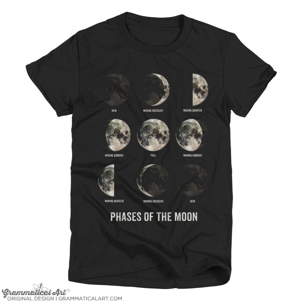 Moon Shirt Moon Phase Shirt Moon T Shirt Science by GrammaticalArt