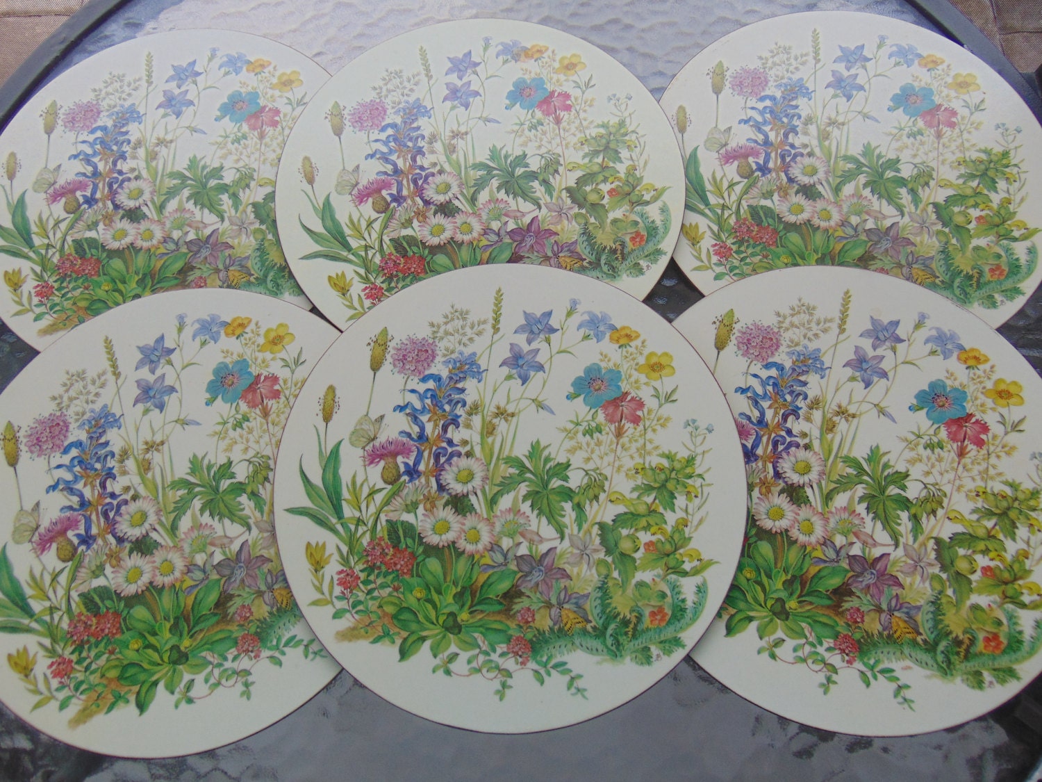 Pimpernel Place Mats Set of Six Floral Placemats Made in