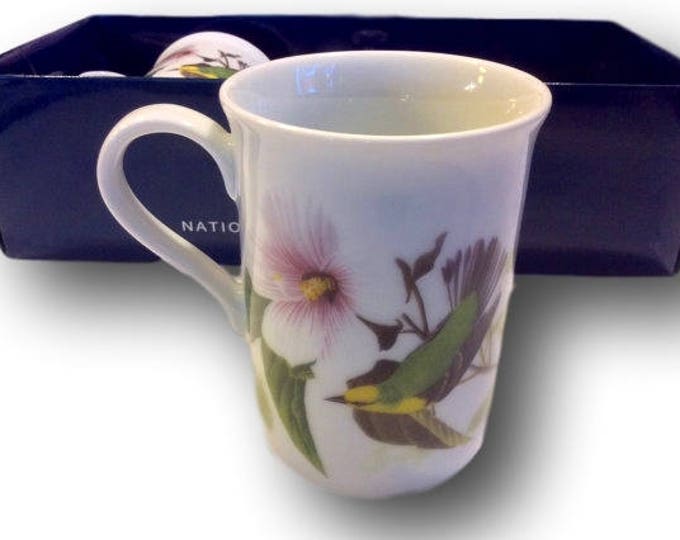 Unique Coffee Mugs With Birds, Boxed Gift Set, Audubon Bird Mugs, Gift for Her, Birthday Gift, Coffee Mug