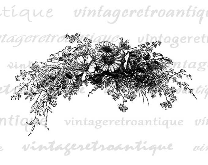 Flower Design Digital Image Download Collage Sheet Flower Artwork Ornament Jpg Png Eps HQ No.3765