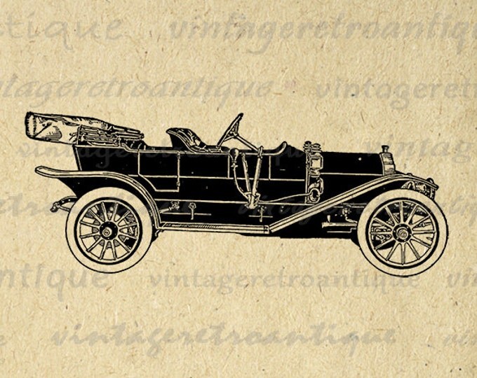 Printable Image Vehicle Antique Automobile Car Digital Download Graphic Vintage Clip Art Jpg Png Eps HQ 300dpi No.3514