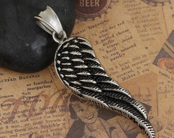 Wing, chains-pendants made of stainless steel, Angel Wings 53 x 15 mm