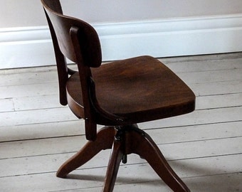 1930s Planners Desk Chair / Office Chair