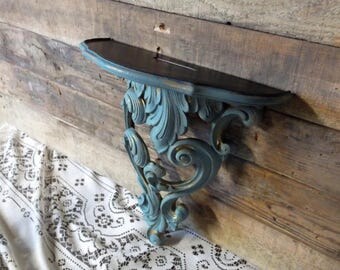 Vintage Hollywood Regency Wall Shelf Ornate Wall Shelf Syroco Wall Shelf Estate Sale Shelf