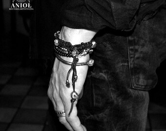 SAUVAGE - Etno - Tribal Jewelry, 100% Sterling Silver Bracelet - Set of the 2 Bracelets - Men Jewelry