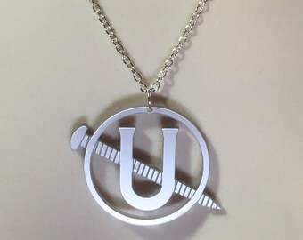 GHOSTBUSTER 3 HOLTZMANN inspired "Screw you" acrylic necklace