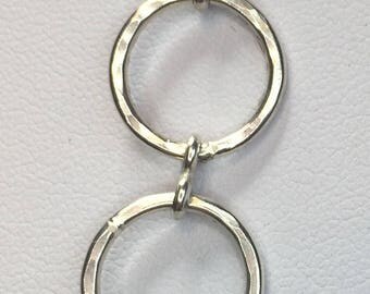 Beaten Silver Link Bracelet