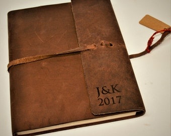 Writer's Log Journal, Leather Journal, Personalized Journal, Engraved Journal, Diary, Notebook, Personalized Engraved Diary, Genuine Leather
