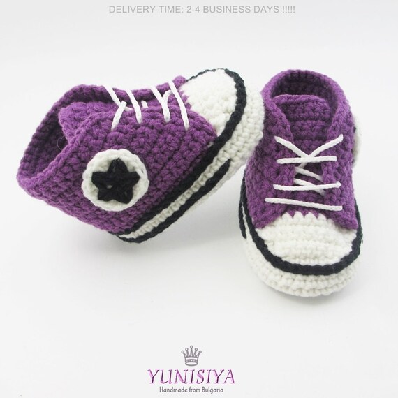 Crochet Baby Converse Shoes Crochet Baby Converse Shoes