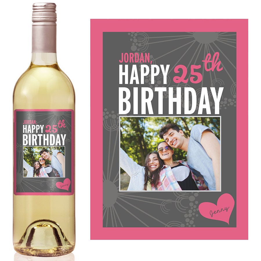 Birthday Wine Label Personalized Wine Label Custom Wine