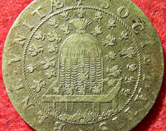 Brass Jeton Struck In The Eighteenth Century For The Corporation Des Marchands De Paris.