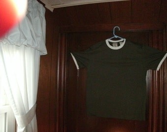 Timberland size large ringer. shirt is olive green with white ringer BRAND NEW