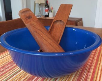 Pair of DANSK Teak Salad Tongs | Mid Century Modern Danish Style Vintage | Jens Quistgaard | Danish Classics