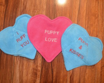 BLUE heart pet crinkle or squeaker toy, dog toy, no stuffing toy, stuffing free dog toy, cat toy, squeaky toy, pet toy