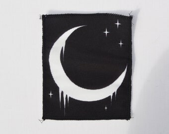 Pastel Goth Crescent Moon Patch Hipster Indie Swag Dope Hype Mens Womens Kawaii Gothic Lunar Moon