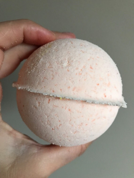 Blood Orange bath bomb made with organic by PurpleBirdPerfumes