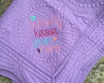 Monogrammed Baby Quilt,Personalized Baby Blanket,Heirloom Quilt,Baby Bedding,Embroidered,Personalized Gift,Baby Shower,Embroidery,Newborn