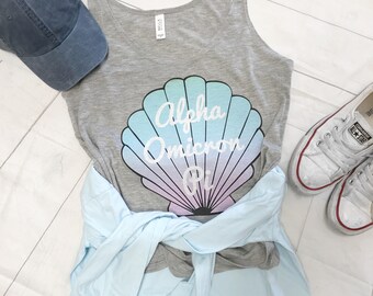 Mermaid Alpha Omicron Pi Tank, AOII mermaid, Recruitment Tank Top, Sorority Recuitment, Sorority Bid Day