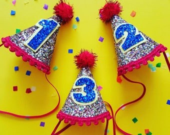 Circus Birthday Hat || Birthday Hat|| 2nd birthday || 1st birthday || Baby Birthday || Mini Birthday Hat || Party Hat || Ready to Ship