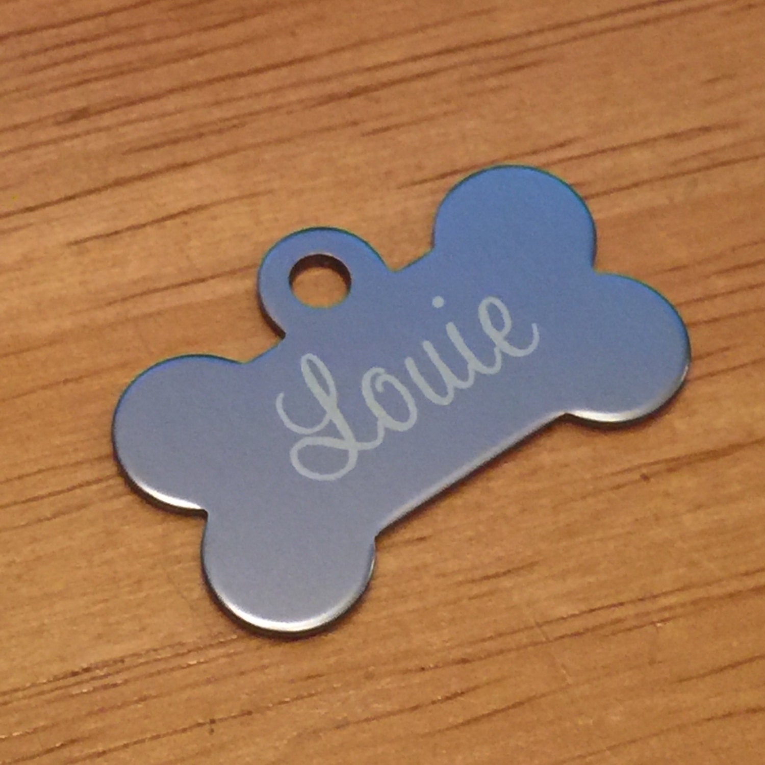 Laser Engraved Small Dog Bone Tag Small Personalized Dog Tag