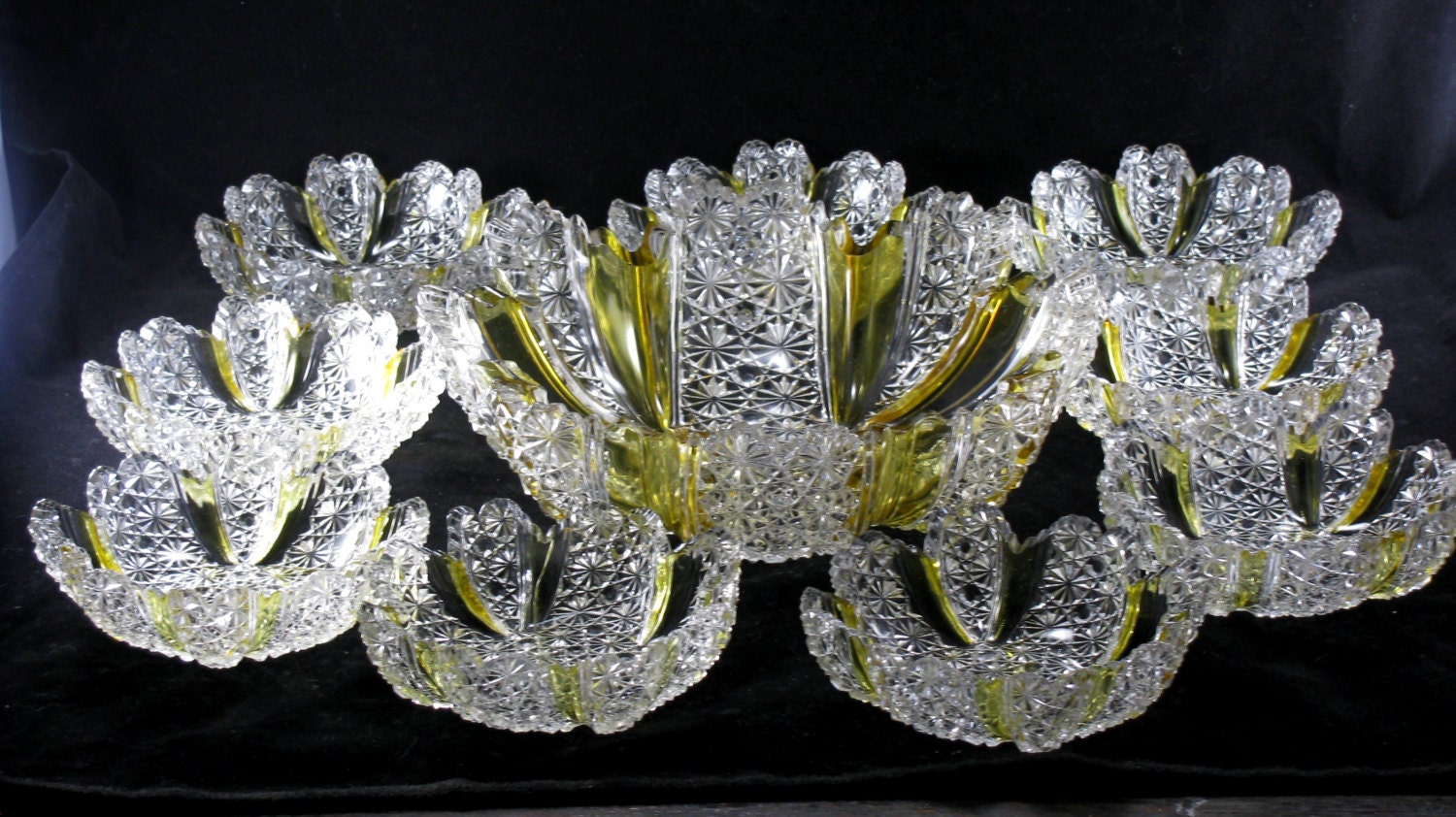 Antique American Pressed Glass Daisy And Button Panel Pattern