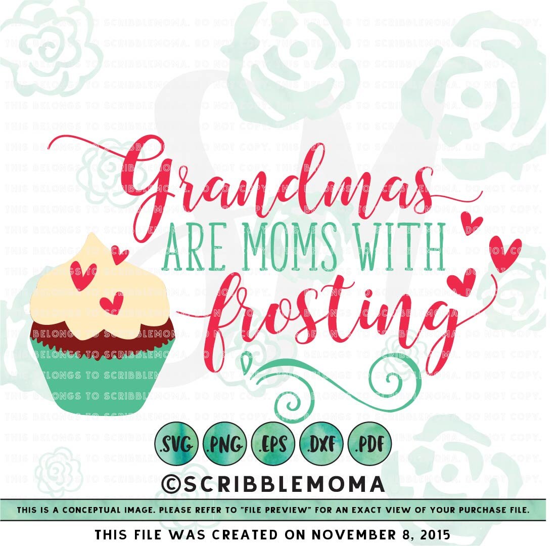 Download Grandma svg Moms with Frosting SVG for Cricut by ScribbleMoma