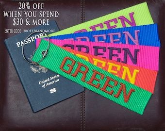 Personalized Embroidered Luggage Tags / Bag Tags