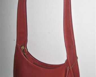 Coach Vintage LEGACY RED Mini Zip ERGO Hobo Shoulder Bag Satchel Purse #9020