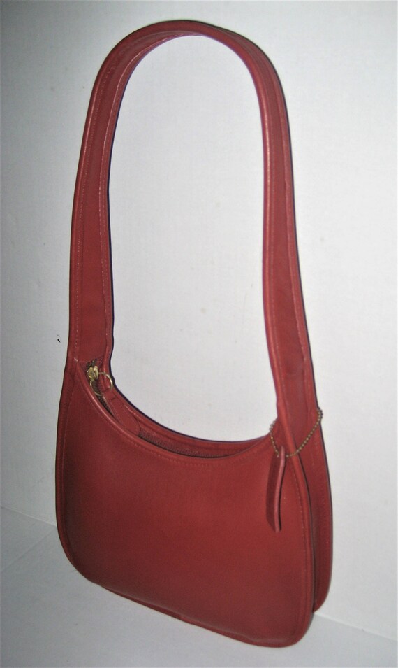 Coach Vintage LEGACY RED Mini Zip ERGO Hobo Shoulder Bag