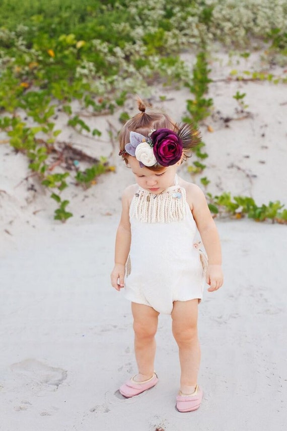 Boho Romper Baby Romper Boho Style Hippy by BohoBloomers