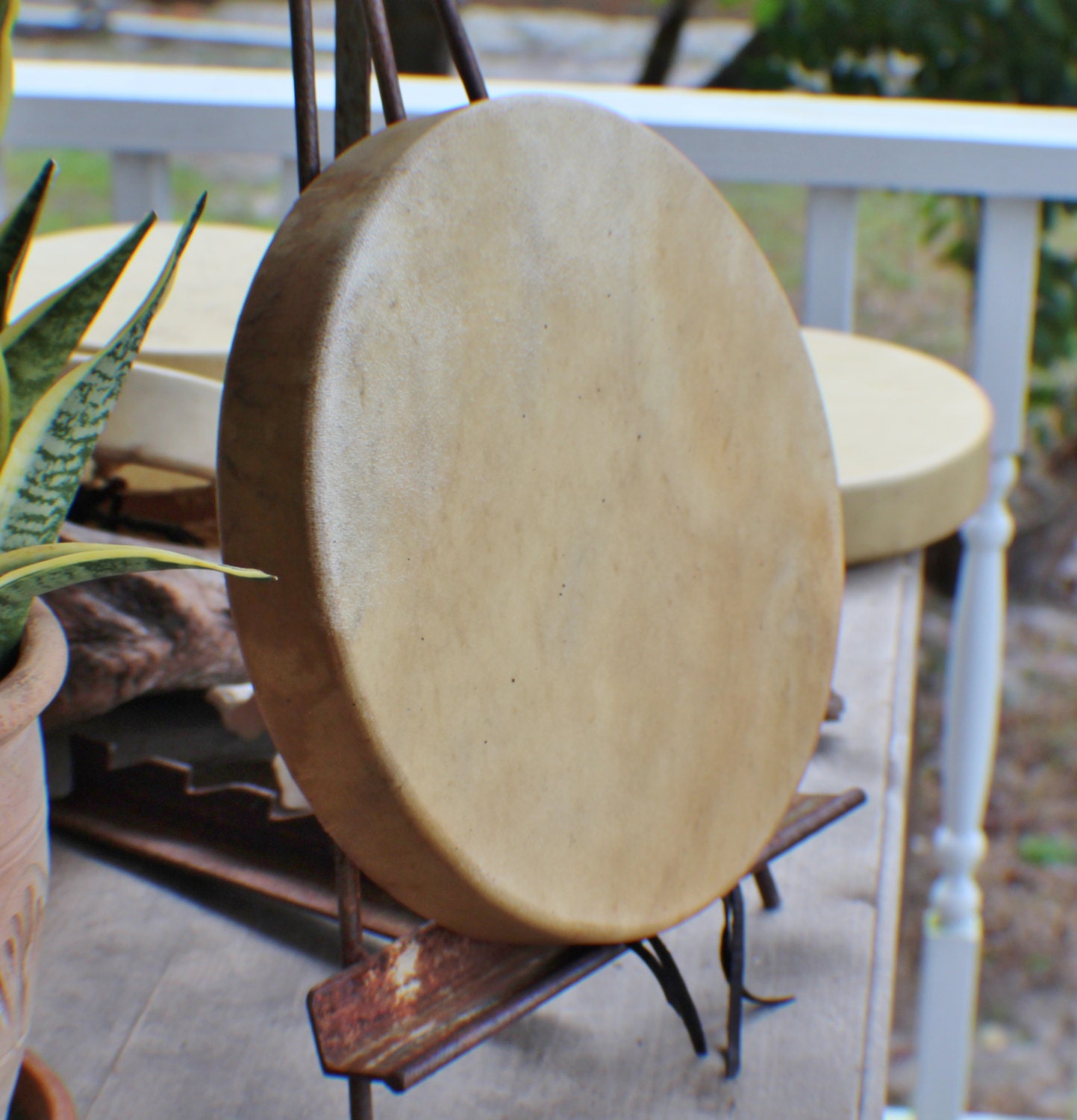 12 Elk Hide Hand Drum Native American Made by EarthMaidensEmporium