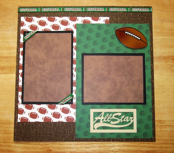 Football Scrapbook Layout Football Scrapbook Page 12 x 12