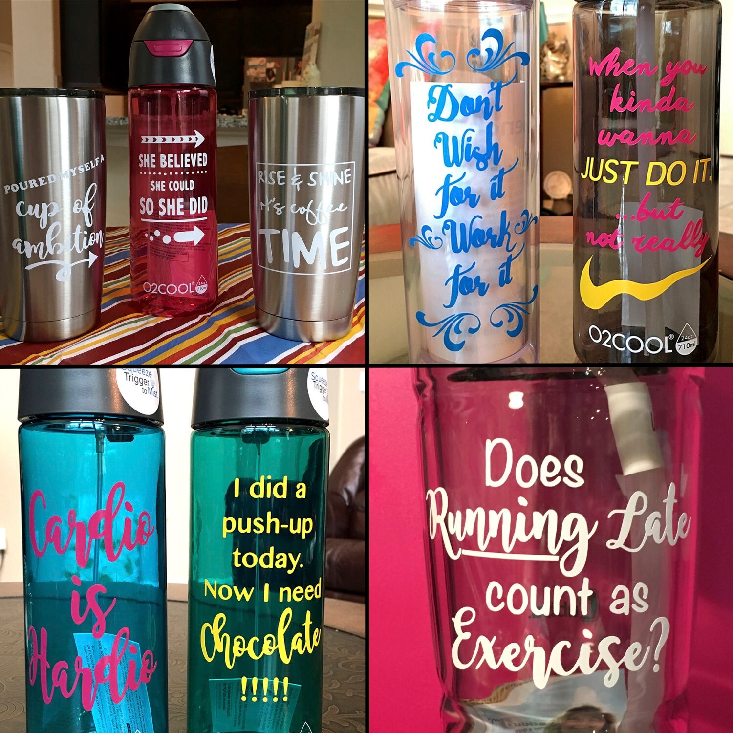 Download 12 SVG Sayings for Water Bottles, Coffee Tumblers, or mugs. Use with Cricut or Cutting Machines ...