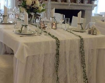 Lace Overlay - Lace Tablecloth - Wedding Table Overlay - Table Overlay - Wedding Table Decor - Rustic Wedding Decor - Table Overlay -