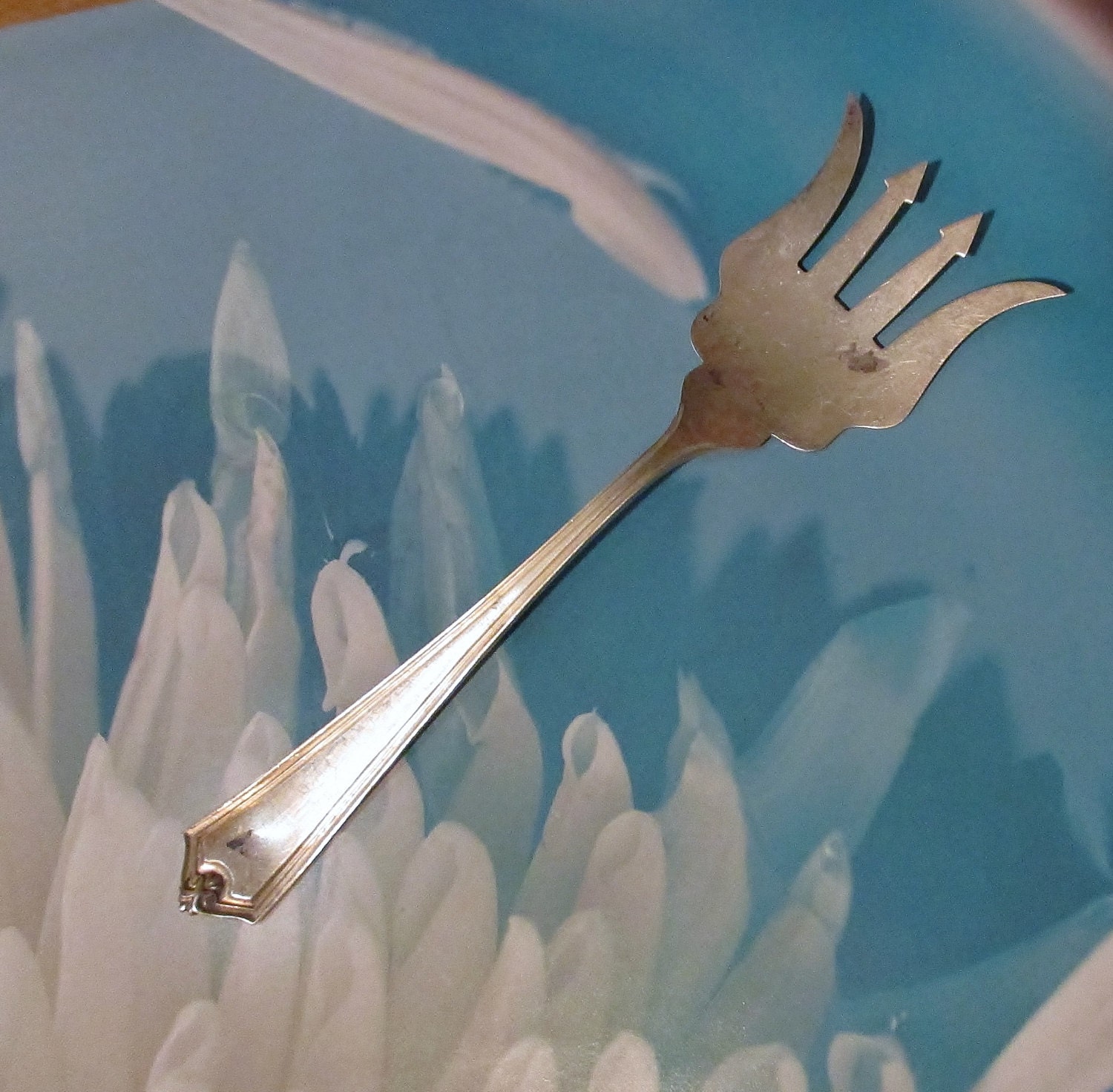 SSMC Sterling Silver 4 Pronged Sardine Fork in La Tosca