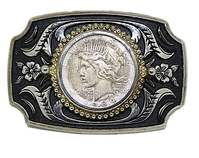 1934 Liberty Silver Dollar Belt Buckle - Coin Belt Buckle - Cowboy Belt Buckle - Unisex Belt Buckle,