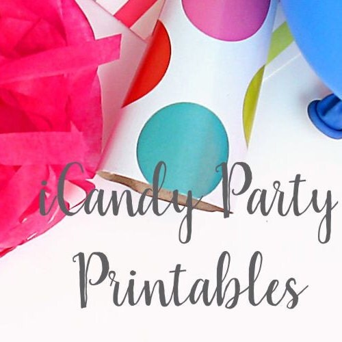INVITATIONS &amp; PARTY PRINTABLES /INSTANT by iCandyPartyPrintable