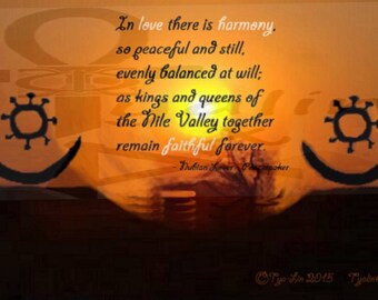 Poster Adinkra symbol Harmony with quote.
