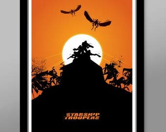 Starship Troopers Inspired - Minimalist Movie Poster - Print 354 - Home Decor