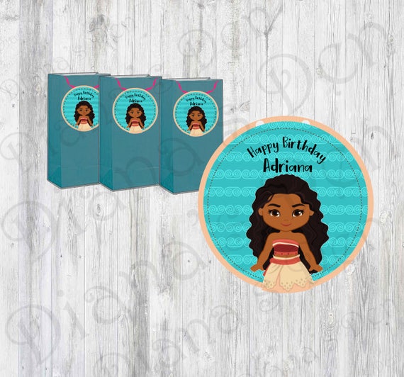 Moana Birthday Tags/Moana Birthday/Moana Party/Princess Party/Girl Party/Luau Party/Tags Il_570xn