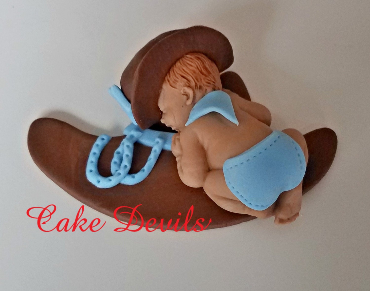 Fondant Baby Boy Fondant Cake Topper Sleeping Baby Shower